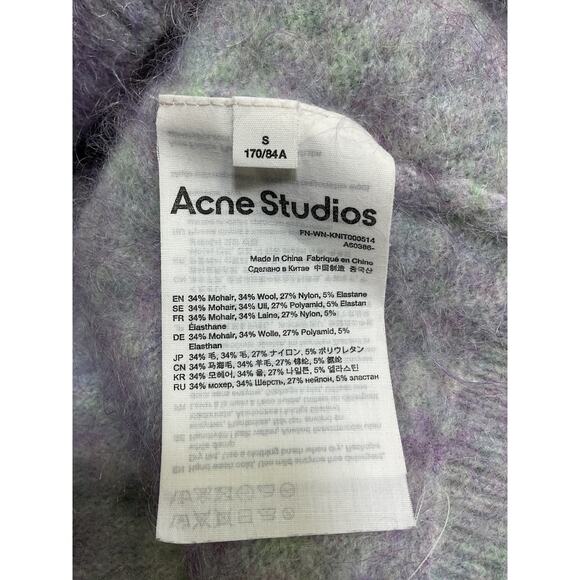 Acne Studios Purple Mohair Pullover Sweater Size S - Picture 2 of 5